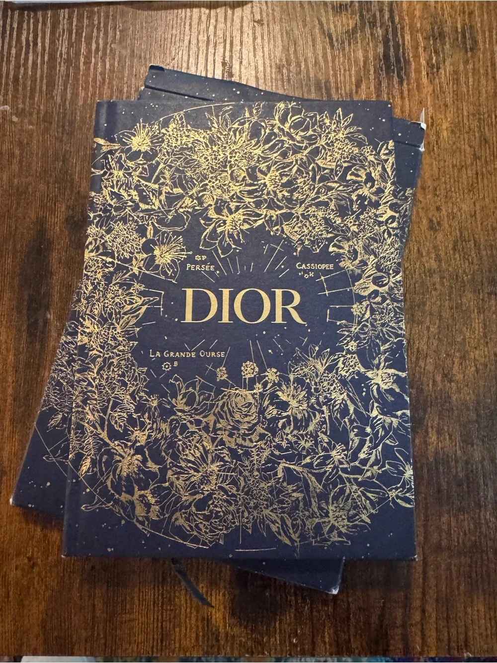 Dior Navy and Gold Foil Floral Journal NIB
